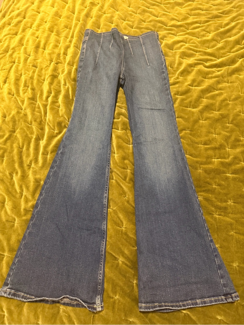 We The Free High-Rise Flare Jeans in Dark Blue Wash